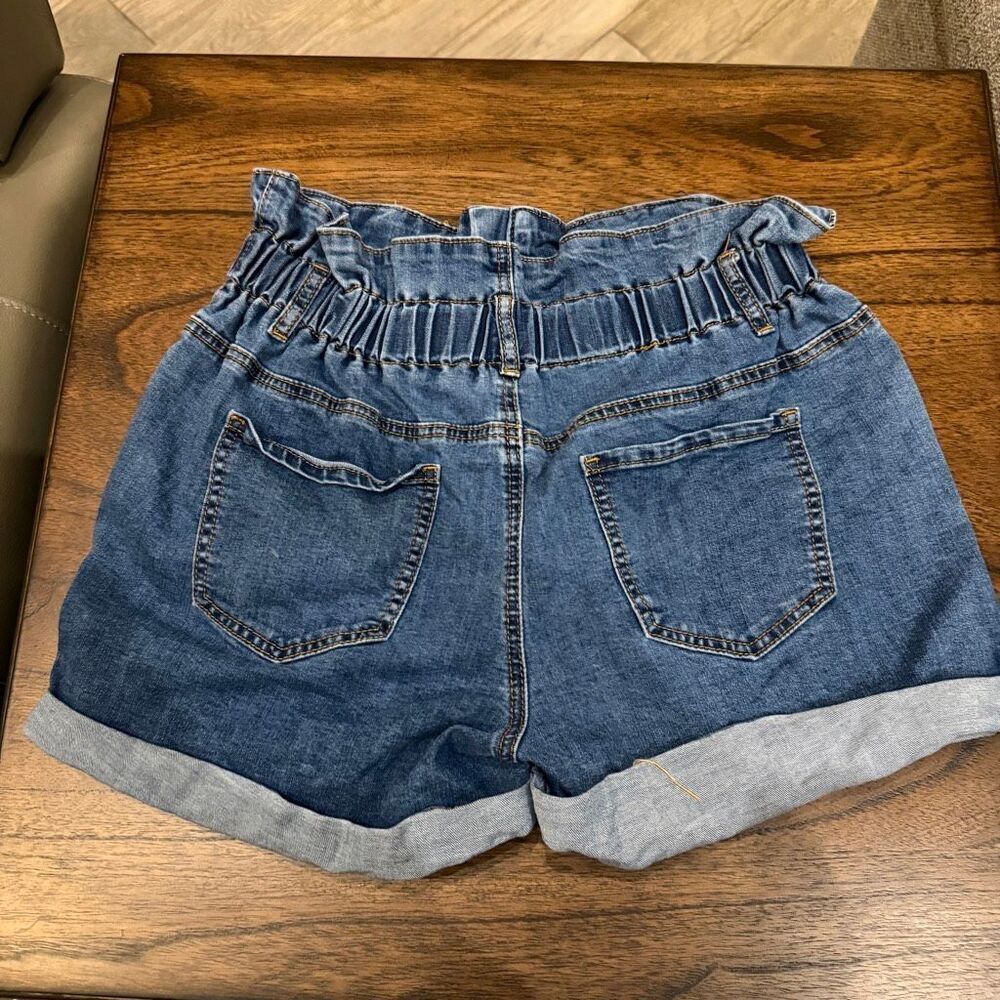 American Bazi Paperbag Denim Shorts Medium - Picture 4 of 6